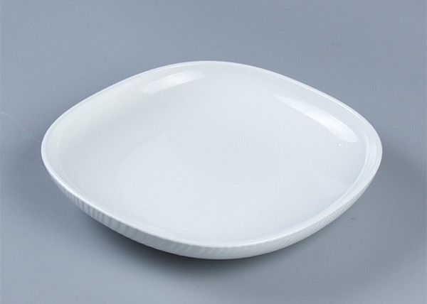 CIQ Approved Odorless Western Square Plain White Dinner Set
